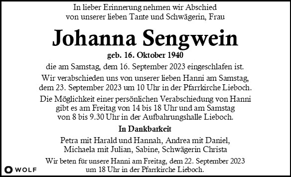Johanna Sengwein
